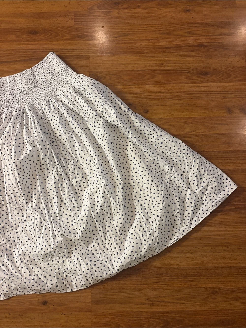 J. Crew White Maxi Skirt with Navy Polka Dots NWT - Picture 5 of 7